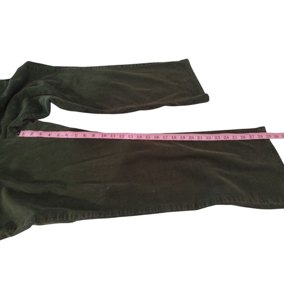 Falls Creek Corduory Pants Dark Olive Stretch Five Pockets Womens Fourteen Short - Picture 10 of 10